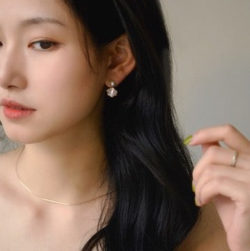 Pearl and Shell Dainty Earrings