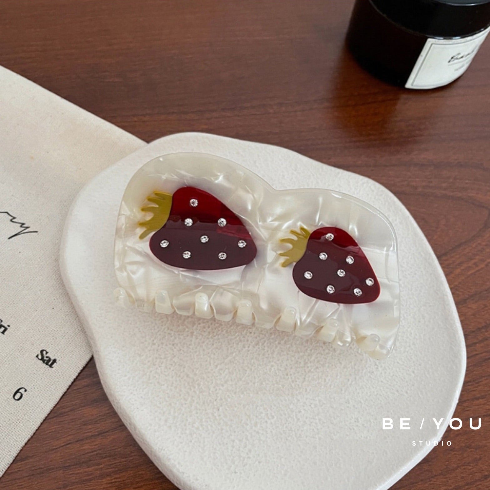 Chrystal Strawberry Hair Claw