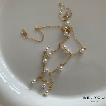 Pearl Clusters Silver Necklace