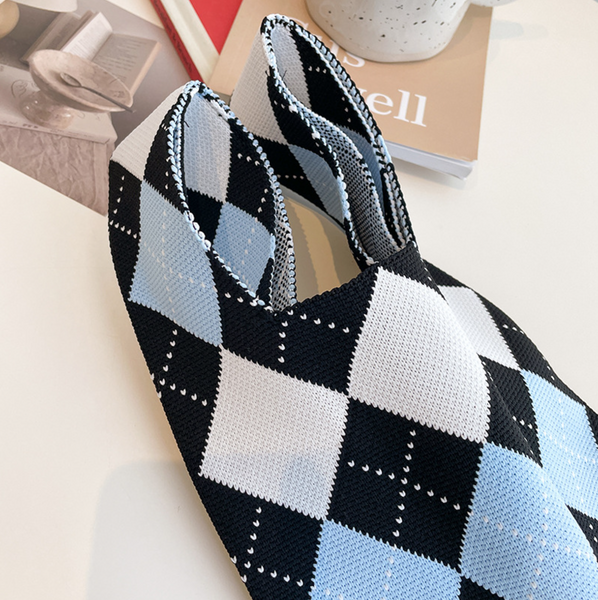 Sweater Print Knit Tote