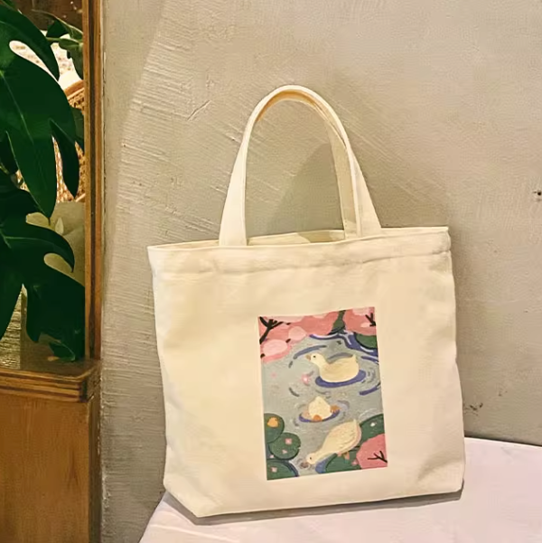 Double-Sided Duckling in the Pond Tote