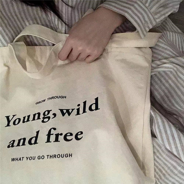 "Young, Wild and Free" Canvas Tote