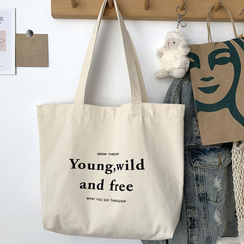 "Young, Wild and Free" Canvas Tote