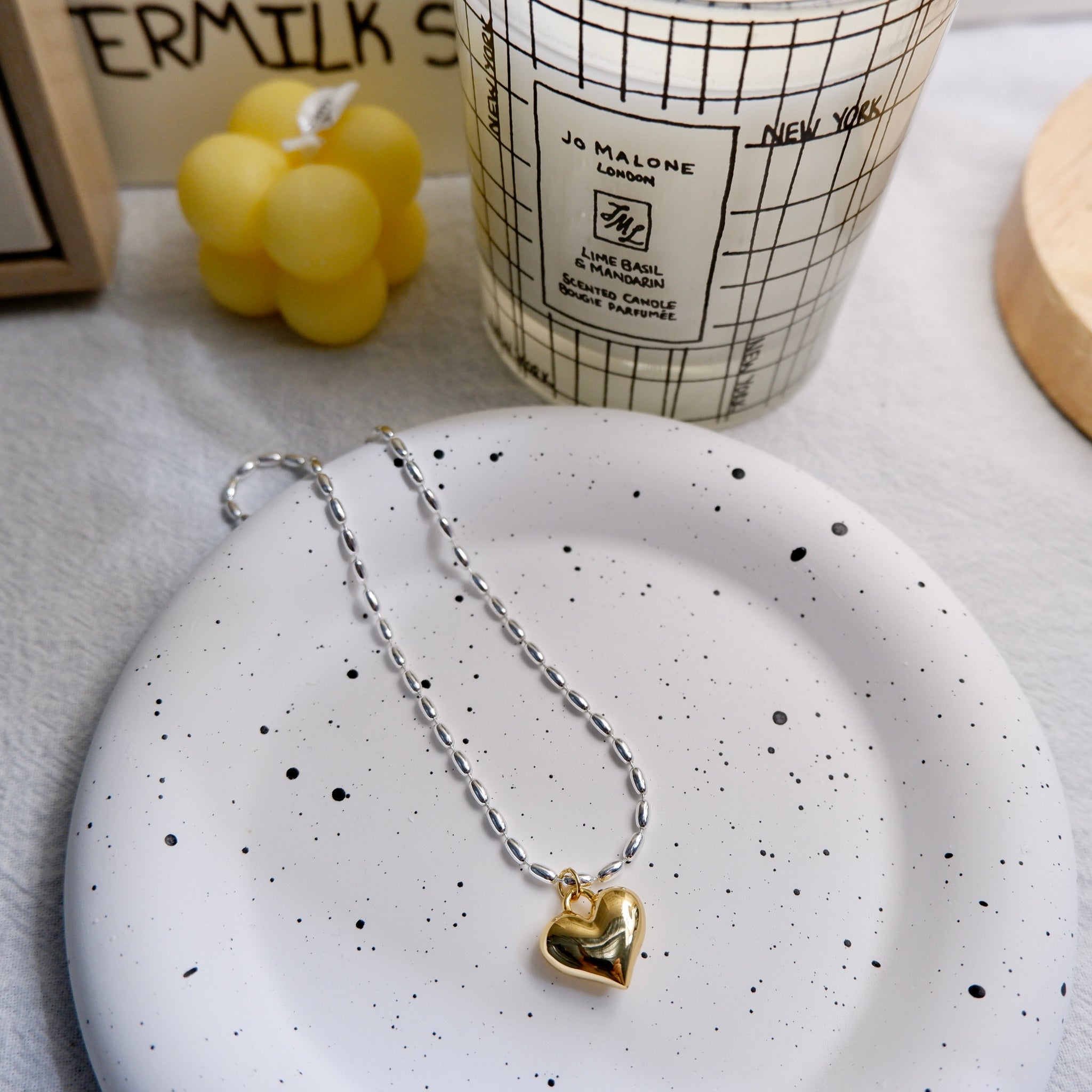 Single Heart Silver Necklace