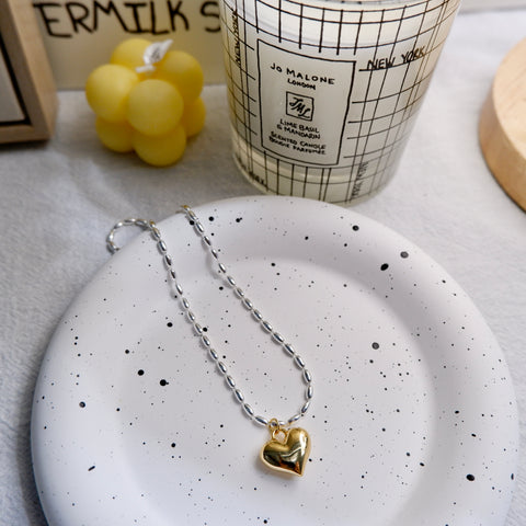 Single Heart Silver Necklace