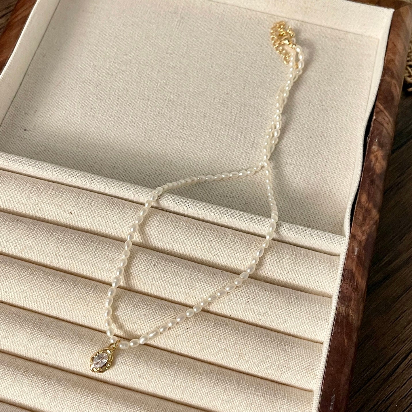 Aurora Freshwater Rice Pearl Necklace