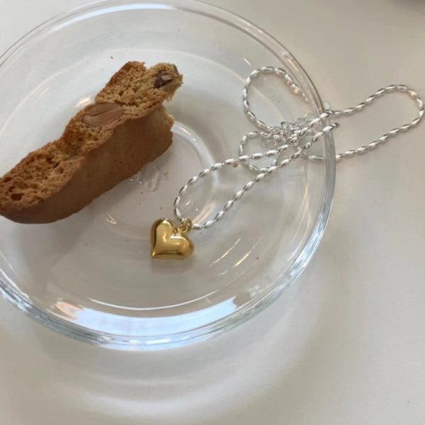Single Heart Silver Necklace