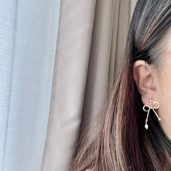 Non-Piercing Bow Tie Clip on Earrings