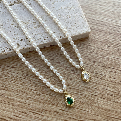 Aurora Freshwater Rice Pearl Necklace