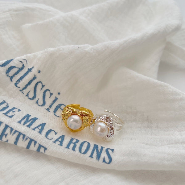 Heart with Pearl Statement Ring