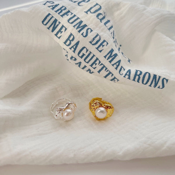 Heart with Pearl Statement Ring